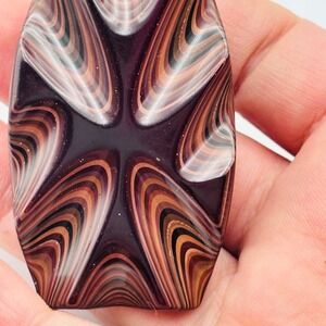 RARE Brooch Vintage T-Stone Layered Lacquerware NWT Guri/Tsuishu Taiwan Export
